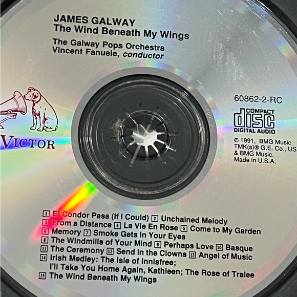 James Galway “The Wind Beneath My Wings” CD EUC - Picture 4 of 5